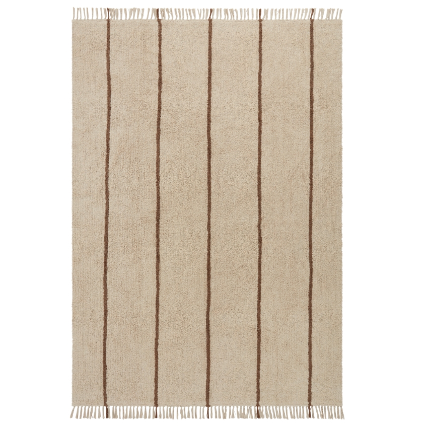 Jotex Béžovo-hnědý bavlněný koberec JASMINE 200 x 300 cm