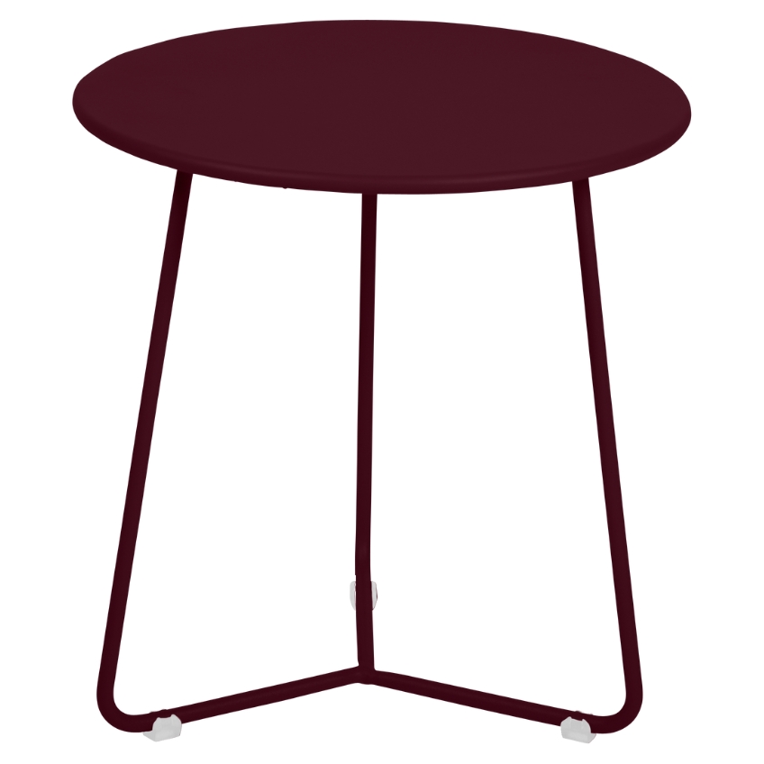 Třešňově červený kovový odkládací stolek Fermob Cocotte 34 cm